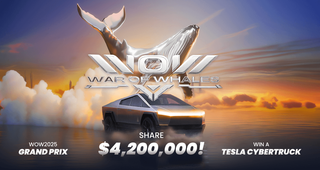 BloFin WOW (War of Whales) 2025 Grand Prix opent registratie voor handelscompetitie van $4,2 miljoen en Tesla-cybertruck