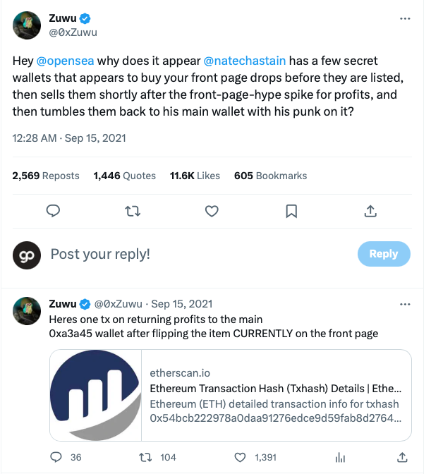 Chastain's illegal activities were uncovered by an X (Twitter) user