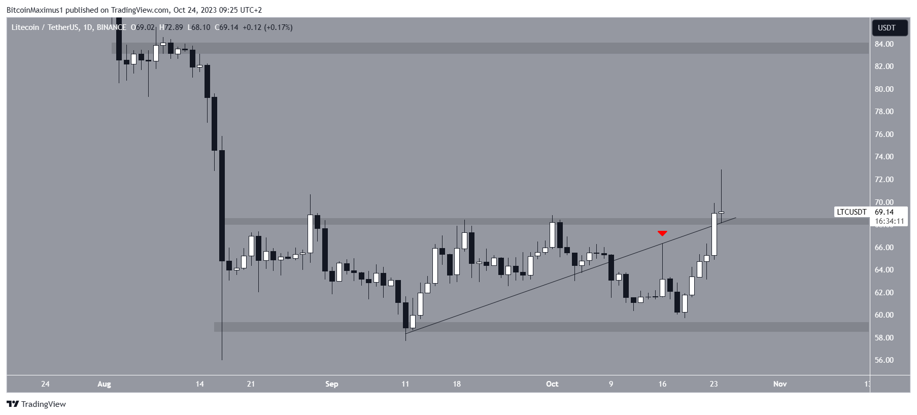 Litecoin (LTC) Price Movement