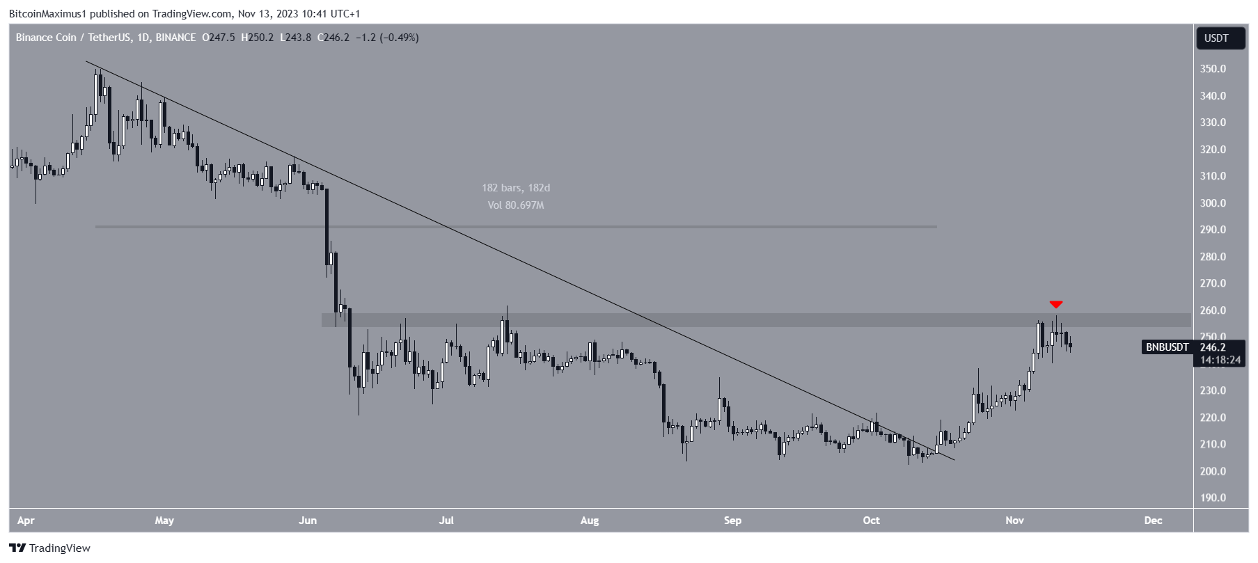 BNB/USDT Daily Chart