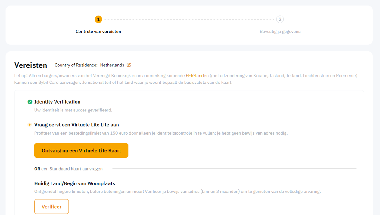 bybit card aanvragen