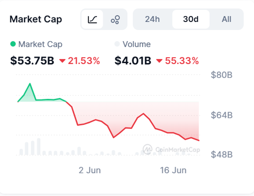 Meme coin sector marktkapitalisatie
