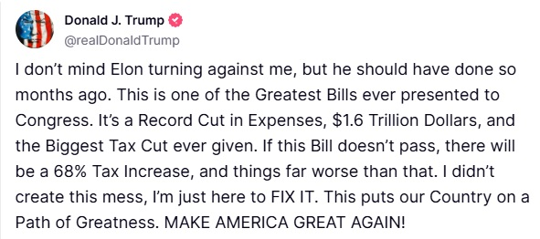 Trump valt Elon Musk aan