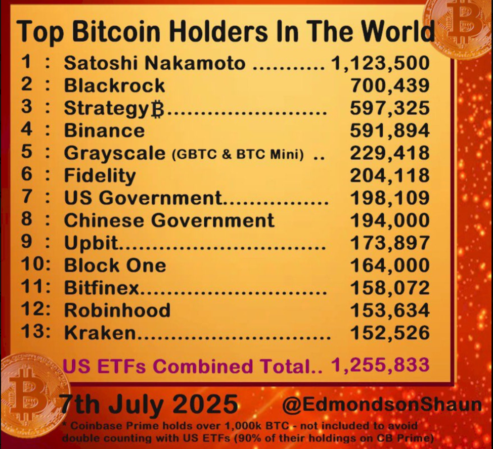 Grootste Bitcoin houders ter wereld